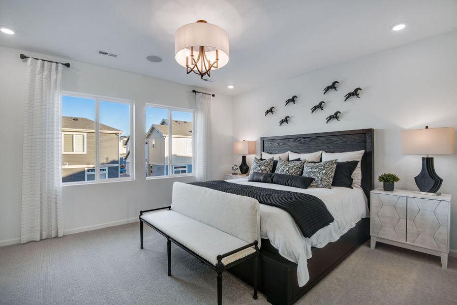 Furnished interior view inside a new home in Reunion, Commerce City (Image 7).