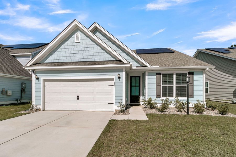Front exterior of a new home in Abbey Walk, Moncks Corner, SC, highlighting curb appeal (Image 2).
