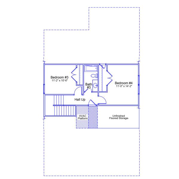 2D floor plan layout of this home in Six Oaks, Summerville, SC (Image 4).