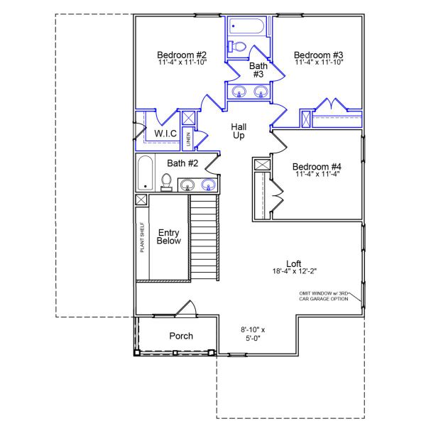 2D floor plan layout of this home in East Wynd, Hampstead, NC (Image 5).