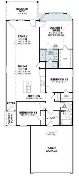 2D floor plan layout of this home in Sorella, Tomball, TX (Image 4).