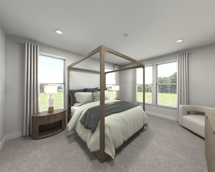 The primary bedroom offers a private retreat.