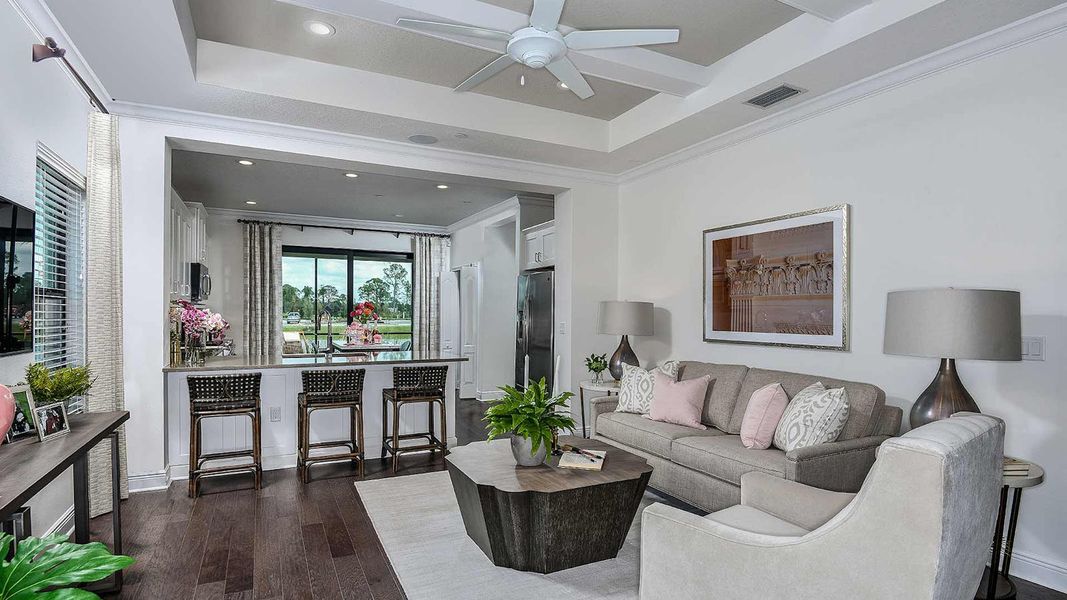 Furnished interior view inside a new home in Windward Real Estate and Homes for Sale in Sarasota, FL - Neal Communities, Sarasota (Image 6).