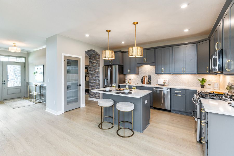 Representative furnished interior of a home built from the Wilmington by Fischer Homes in Easton Park, Dallas (Image 31).