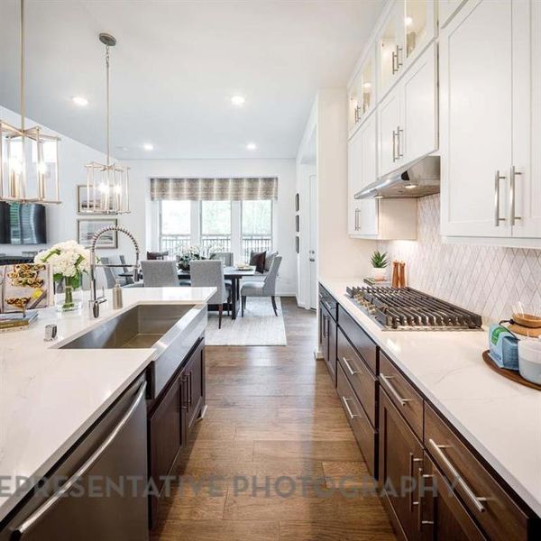 Furnished interior view inside a new home in Bridgeland Central: The Villas, Cypress (Image 10).