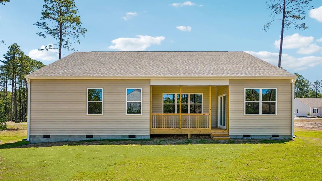Representative exterior details of a home built from the Booth by D.R. Horton in Gretchen Pines, West End (Image 25). Representative exterior details of a home built from the Booth by D.R. Horton in Gretchen Pines, West End (Image 25).