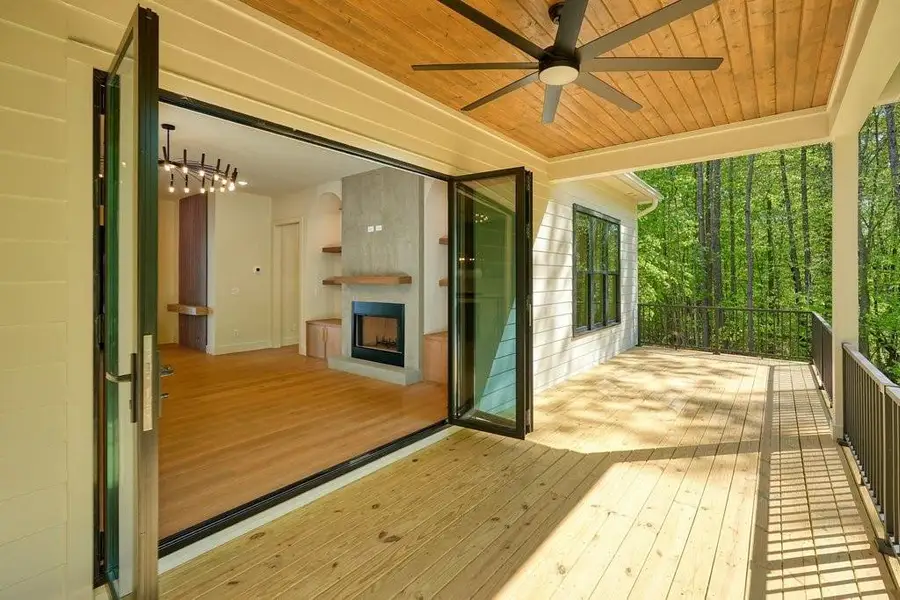 Exterior details and patio area of a home in , Canton (Image 33).