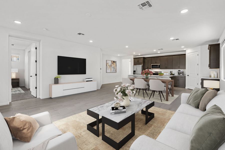 Furnished interior view inside a new home in Oasis At Rocking K, Vail (Image 4).