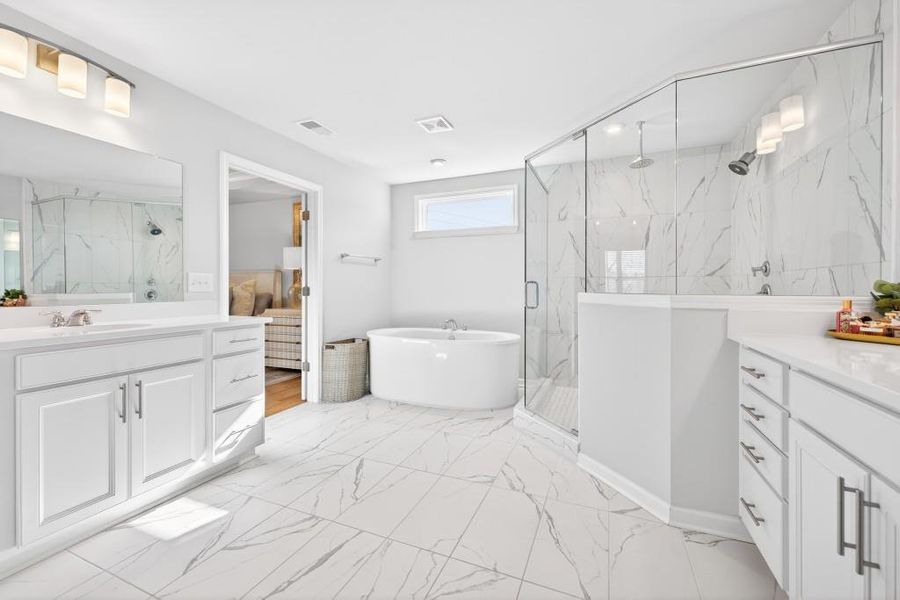 Furnished interior view inside a new home in Reunion, Flowery Branch (Image 79).