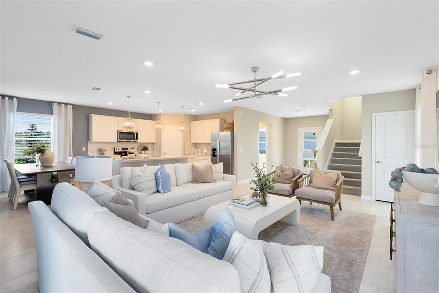Furnished interior view inside a new home in Parkside Trails, Clermont (Image 10).
