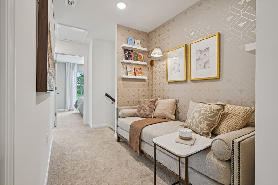 Representative furnished interior of a home built from the Camellia by Ashton Woods in Towns at Crescent Mills, Wilson's Mills (Image 22).