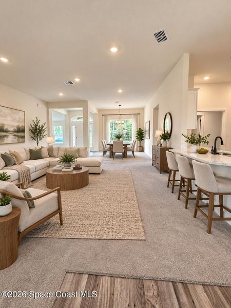 Furnished interior view inside a new home in Palm Bay, Palm Bay (Image 6). Furnished interior view inside a new home in Palm Bay, Palm Bay (Image 6).