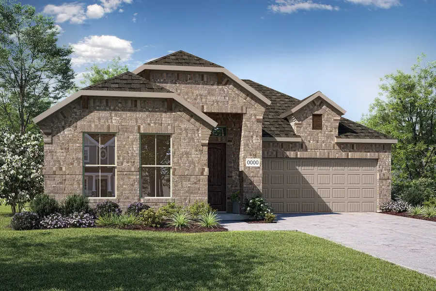 Representative exterior photo of a completed home built from the Ava by Tri Pointe Homes in Union Park, Little Elm, TX (Image 23).