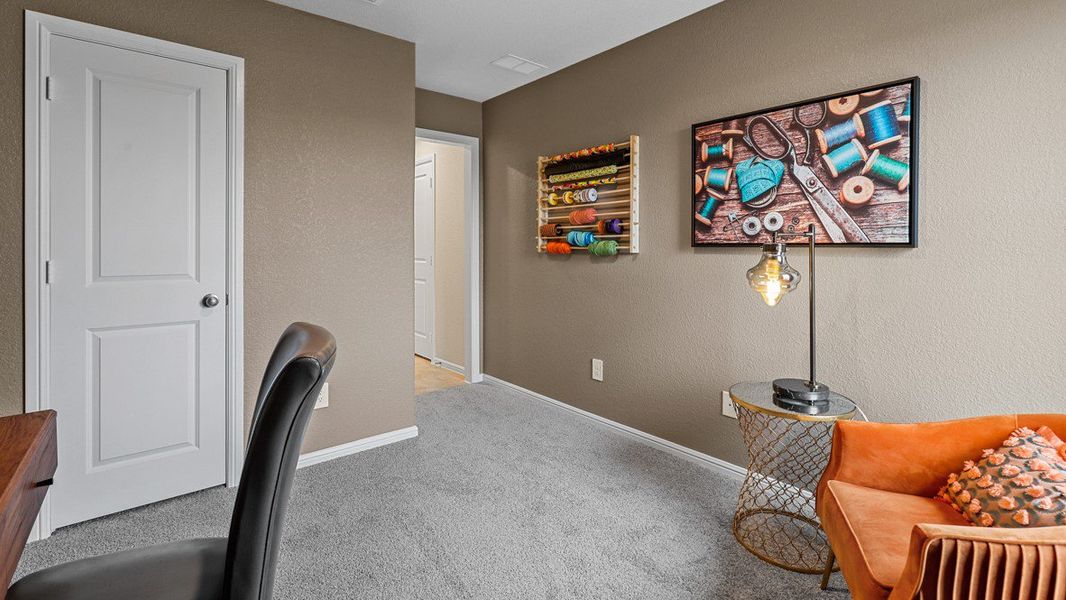 Furnished interior view inside a new home in Lonestar at Liberty Trails, Fort Worth (Image 36). Furnished interior view inside a new home in Lonestar at Liberty Trails, Fort Worth (Image 36).