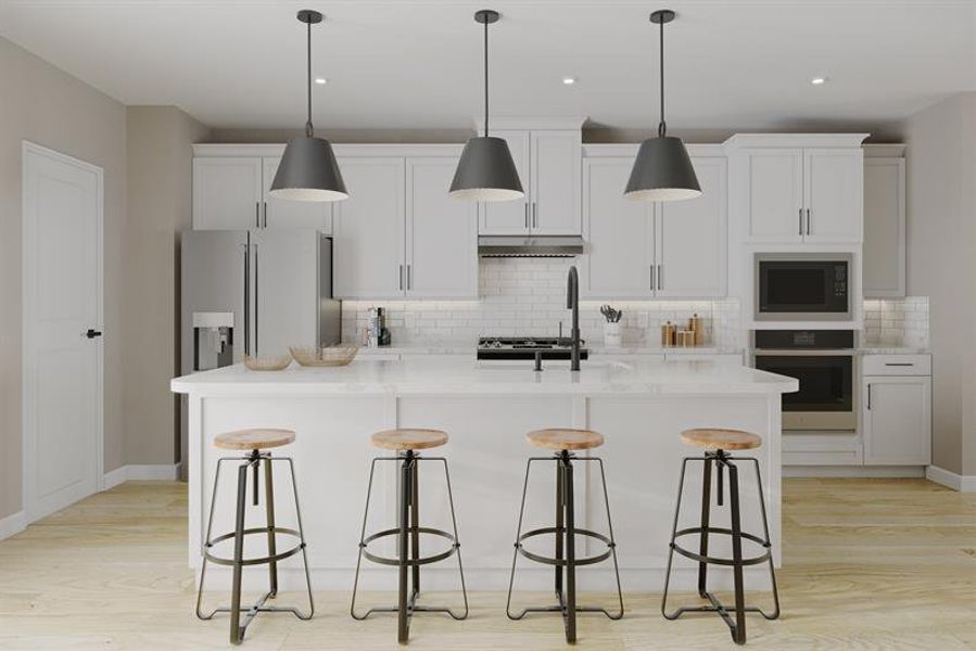 Furnished interior view inside a new home in Stowe Branch Townhomes, Charlotte (Image 2).