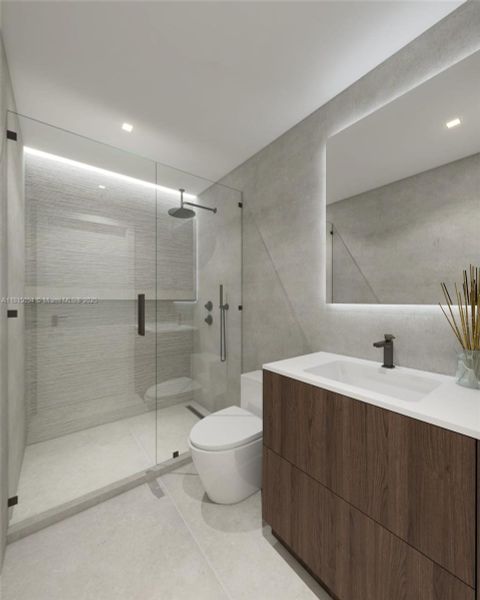 Furnished interior view inside a new home in , Miami (Image 33).