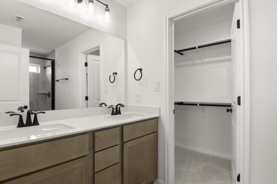 Furnished interior view inside a new home in Trace, San Marcos (Image 14).