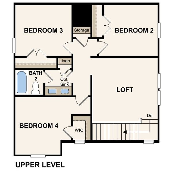 2D floor plan layout for the Hampton by Century Communities in Classic Collection at Overland Grove, Forney, TX (Image 5). 2D floor plan layout for the Hampton by Century Communities in Classic Collection at Overland Grove, Forney, TX (Image 5).
