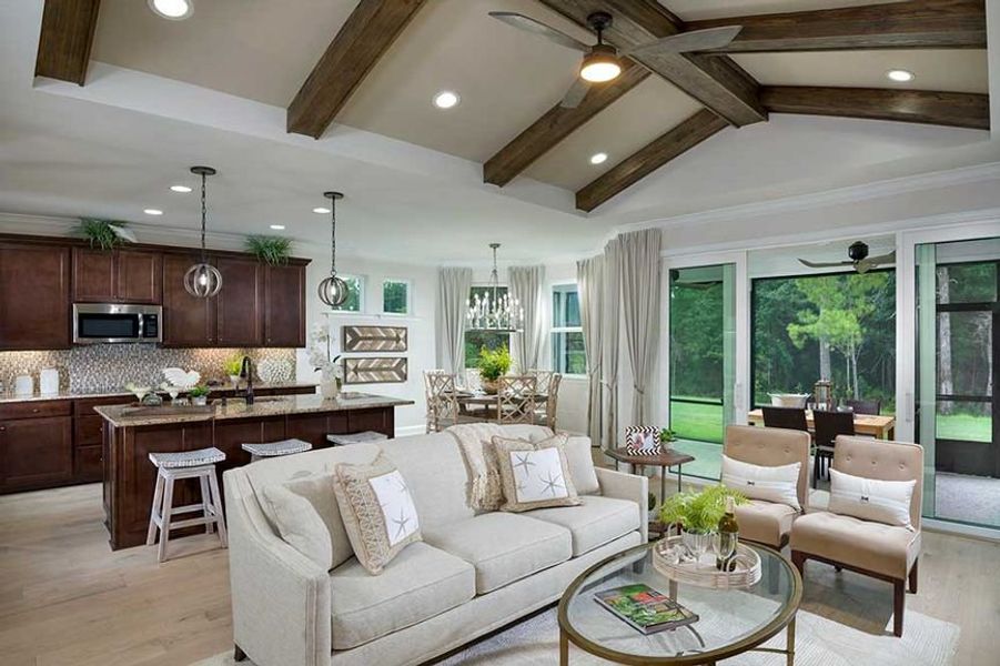 Representative furnished interior of a home built from the Coconut by Minto Communities in Latitude Margaritaville Hilton Head, Hardeeville (Image 4). Representative furnished interior of a home built from the Coconut by Minto Communities in Latitude Margaritaville Hilton Head, Hardeeville (Image 4).