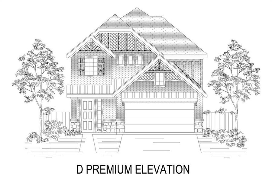Exterior rendering of this home design in The Villages of Hurricane Creek, Anna, TX (Image 2).