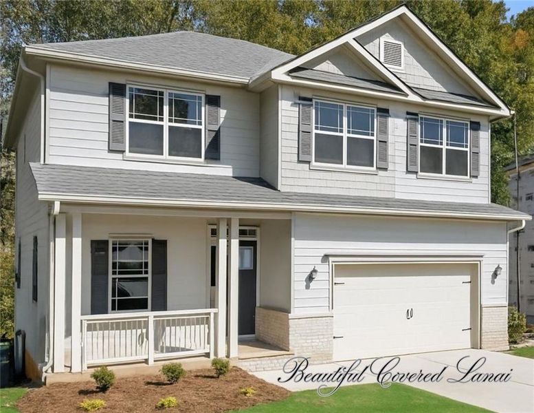 Front exterior of a new home in Magnolia Villas, Cornelia, GA, highlighting curb appeal (Image 1).