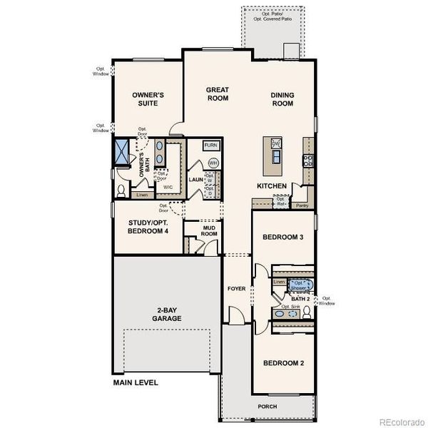 2D floor plan layout of this home in The Aurora Highlands, Aurora, CO (Image 3). 2D floor plan layout of this home in The Aurora Highlands, Aurora, CO (Image 3).