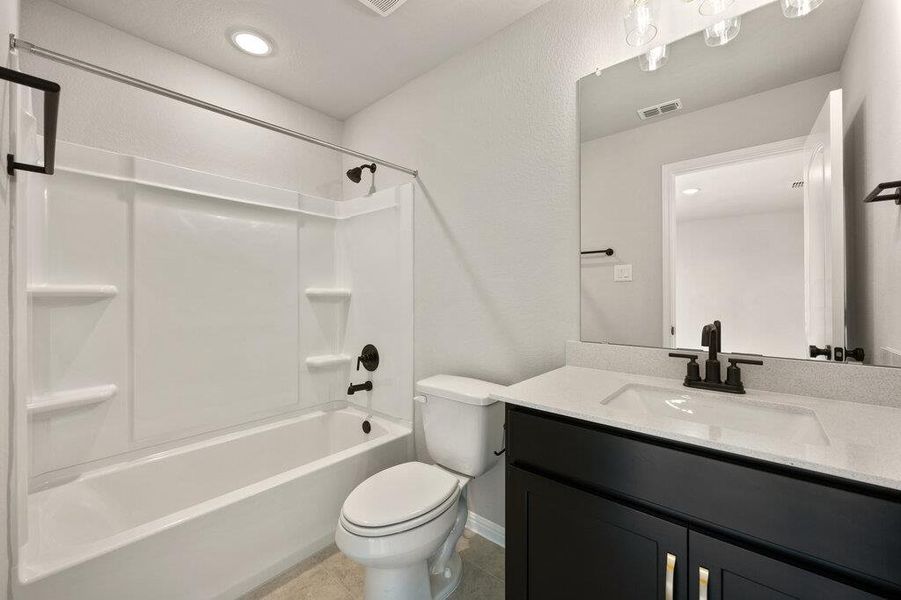 Furnished interior view inside a new home in Patterson Ranch, Georgetown (Image 16). Furnished interior view inside a new home in Patterson Ranch, Georgetown (Image 16).