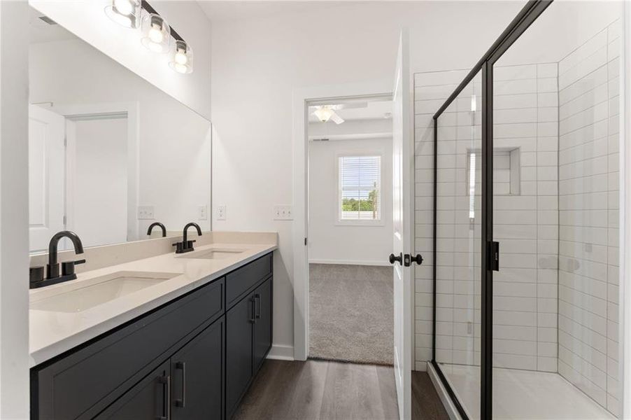 Furnished interior view inside a new home in Array, Atlanta (Image 7). Furnished interior view inside a new home in Array, Atlanta (Image 7).