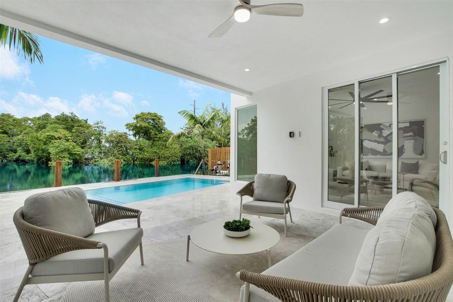 Furnished interior view inside a new home in , Fort Lauderdale (Image 10).