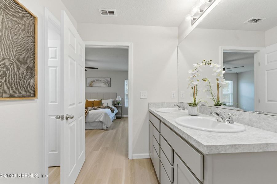 Furnished interior view inside a new home in , Jacksonville (Image 16). Furnished interior view inside a new home in , Jacksonville (Image 16).