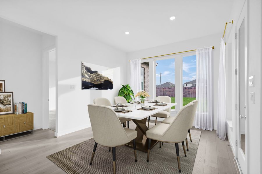 Furnished interior view inside a new home in Avalon at Friendswood 70s, Friendswood (Image 10).