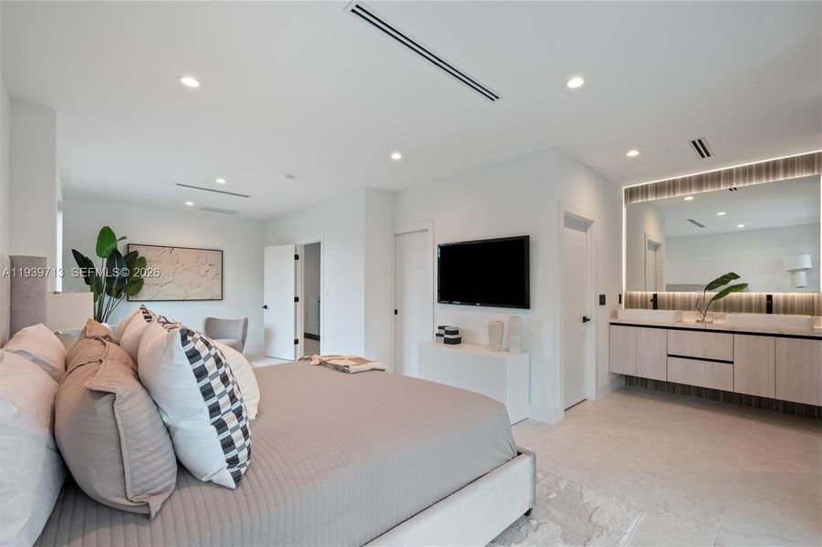 Furnished interior view inside a new home in , Miami (Image 8).