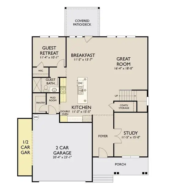 2D floor plan layout of this home in Willow Landing, Mount Juliet, TN (Image 5).