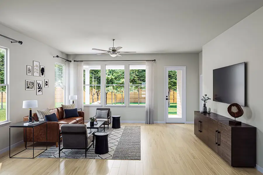 Furnished interior view inside a new home in Arbor Collection at Heritage, Dripping Springs (Image 6).