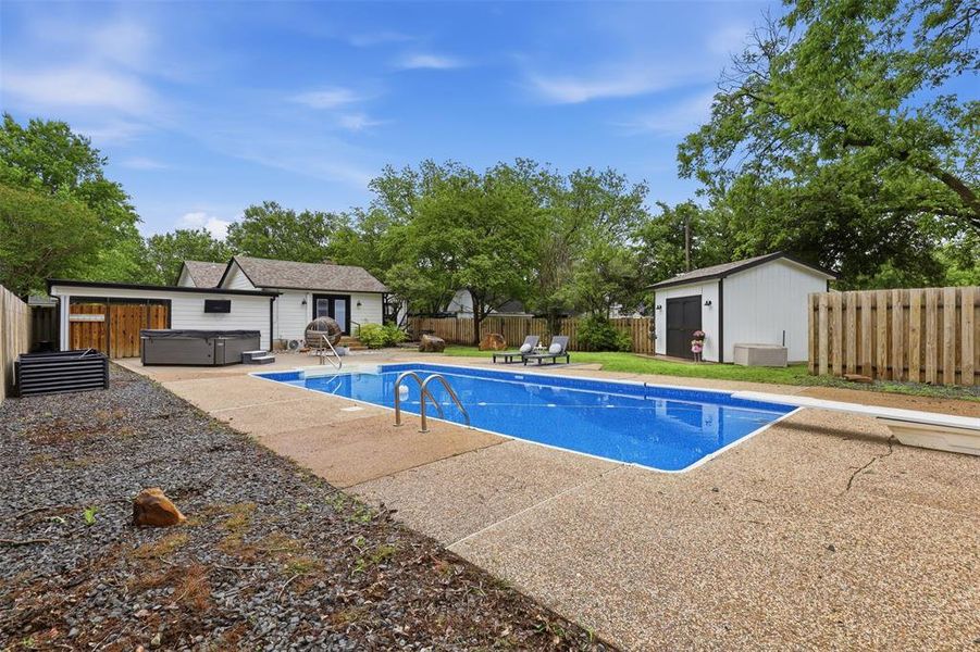 Newly lined pool. Newly lined pool.