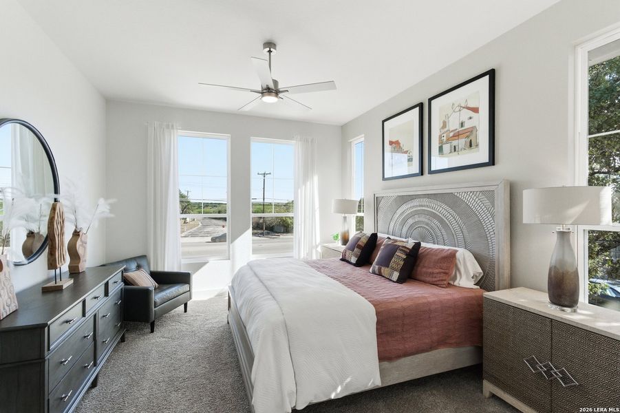 Furnished interior view inside a new home in Centero at Stone Oak, San Antonio (Image 13).
