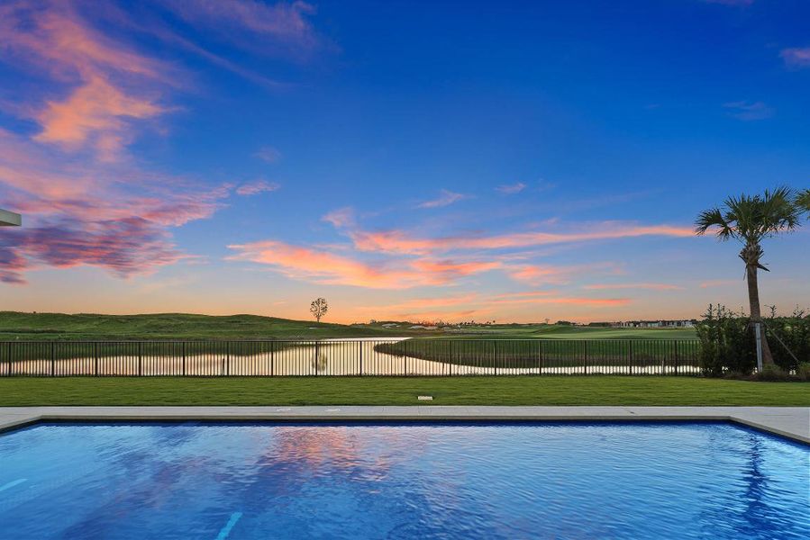 Twilight Pool-Lake-Gold View