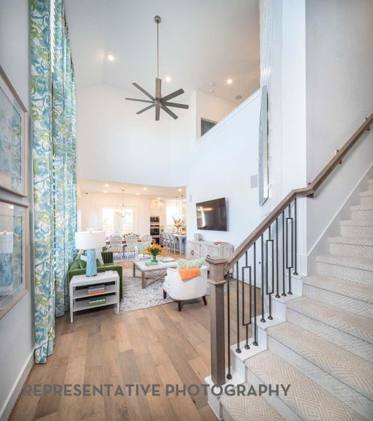 Furnished interior view inside a new home in Bridgeland Central, Cypress (Image 27).