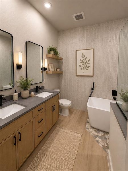 Furnished interior view inside a new home in , Lakeland (Image 18). Furnished interior view inside a new home in , Lakeland (Image 18).
