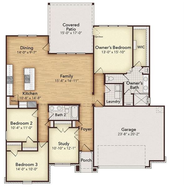 2D floor plan layout of this home in Stone Eagle, Azle, TX (Image 5). 2D floor plan layout of this home in Stone Eagle, Azle, TX (Image 5).