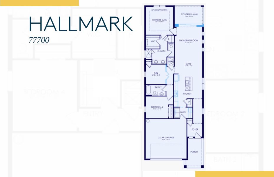 2D floor plan layout of this home in SeaFlower, Bradenton, FL (Image 4). 2D floor plan layout of this home in SeaFlower, Bradenton, FL (Image 4).