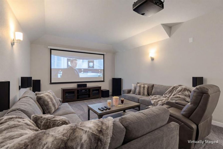 Media Room - Virtually Staged