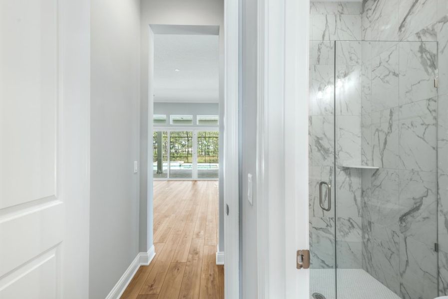 Representative furnished interior of a home built from the Caspian by Riverside Homes in Hidden Creek at SilverLeaf, St. Augustine (Image 22).