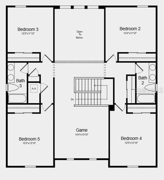 2D floor plan layout of this home in Indigo Creek, Apollo Beach, FL (Image 3). 2D floor plan layout of this home in Indigo Creek, Apollo Beach, FL (Image 3).