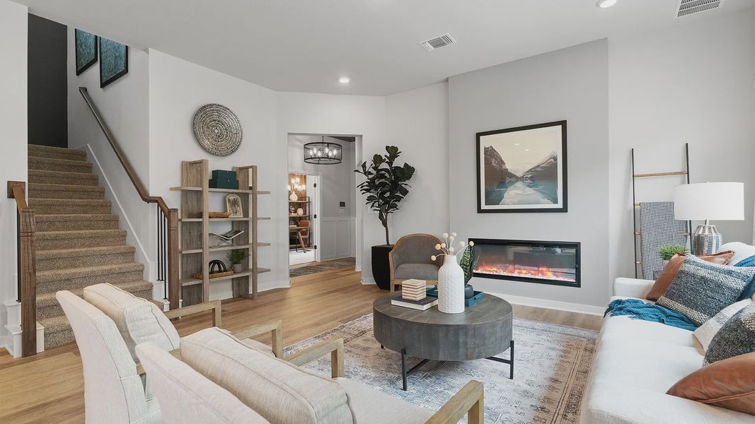 Representative furnished interior of a home built from the Wilson by Chesmar Homes in Lariat, Liberty Hill (Image 8).