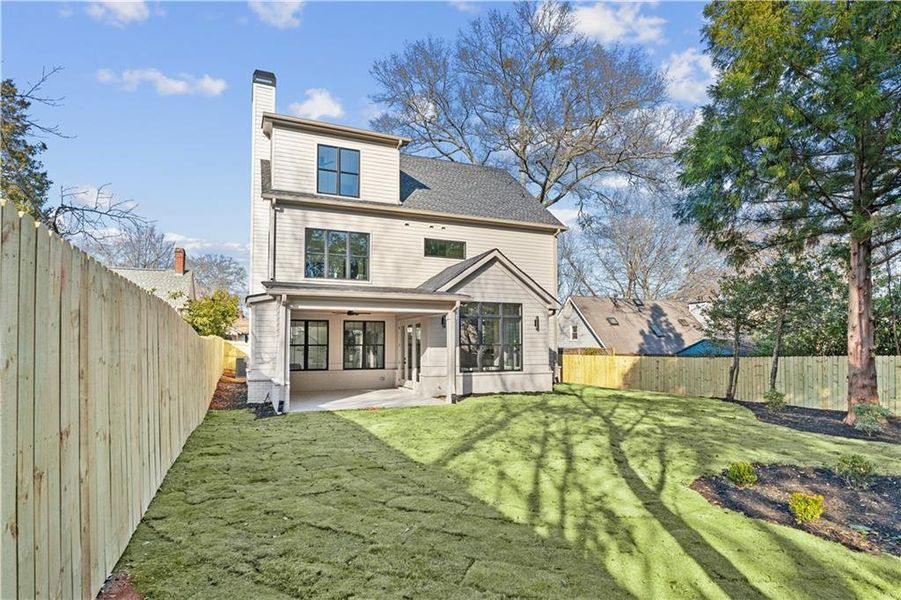 Exterior details and patio area of a home in , Atlanta (Image 3). Exterior details and patio area of a home in , Atlanta (Image 3).