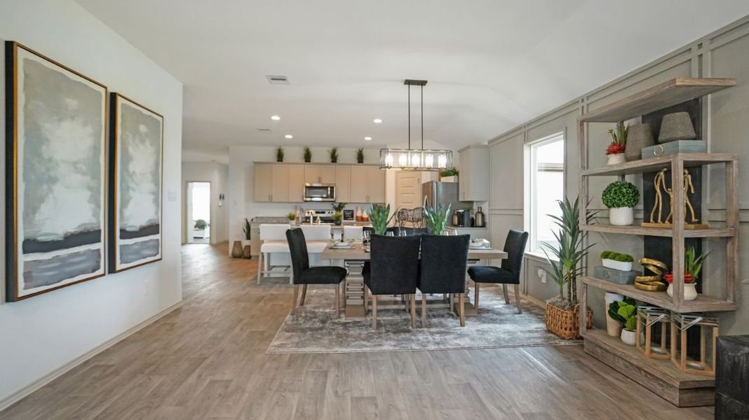 Representative furnished interior of a home built from the GAVEN by D.R. Horton in Westward Pointe, Sealy (Image 8).