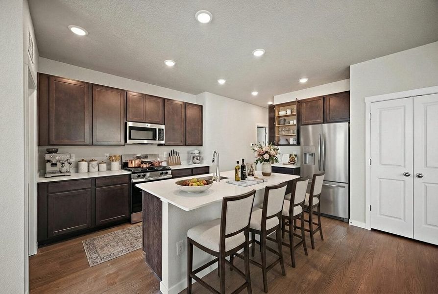 Furnished interior view inside a new home in Ridge at Lorson Ranch, Colorado Springs (Image 6).