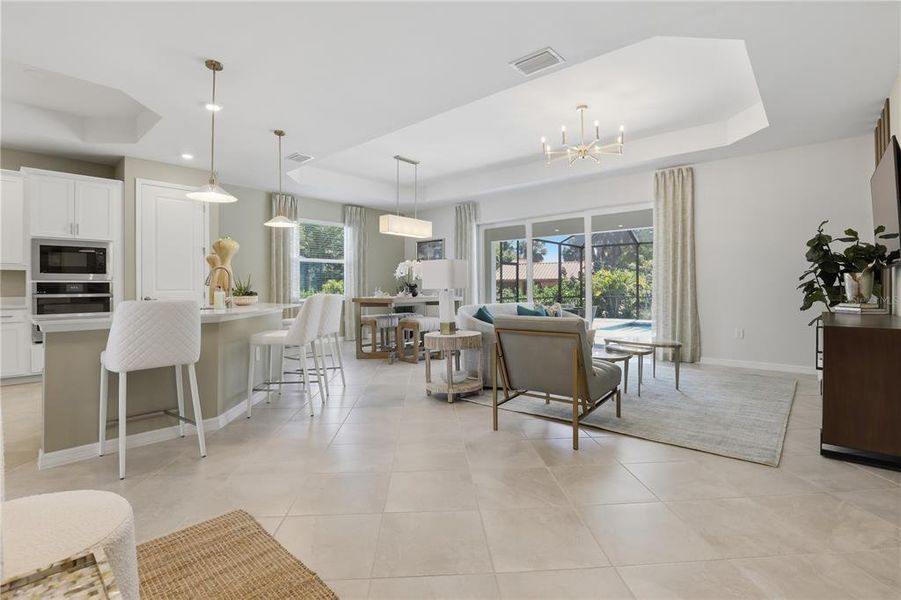 Furnished interior view inside a new home in Wellen Park Golf & Country Club, Venice (Image 15).