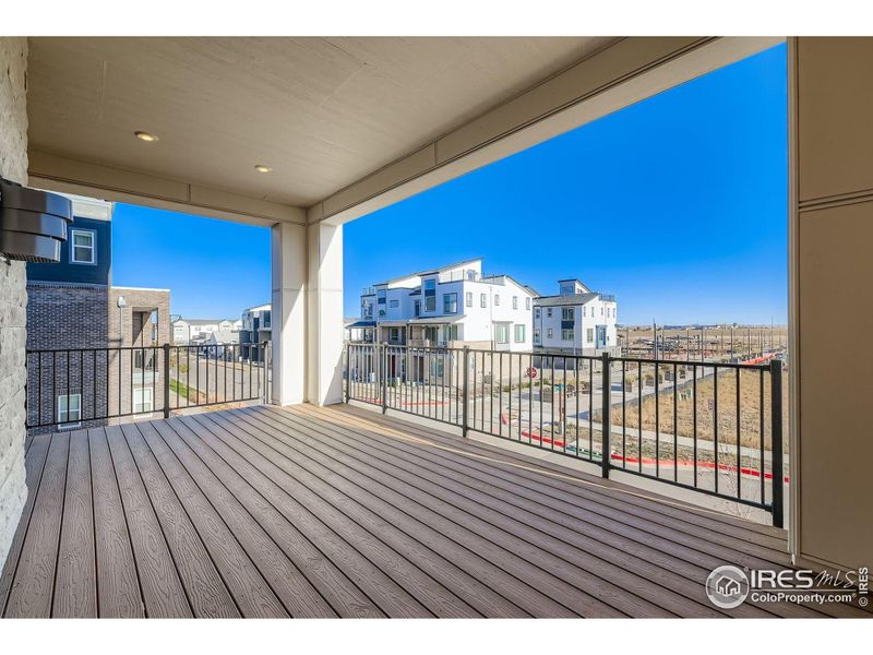 Exterior details and patio area of a home in Baseline, Broomfield (Image 29).